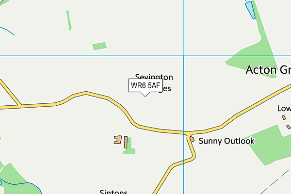 WR6 5AF map - OS VectorMap District (Ordnance Survey)
