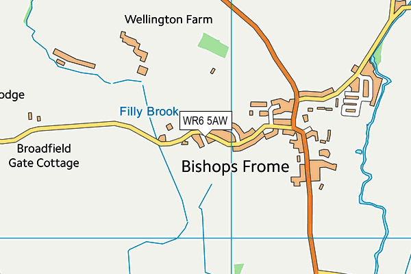 WR6 5AW map - OS VectorMap District (Ordnance Survey) WR6 5AW map - OS VectorMap District (Ordnance Survey)
