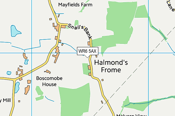 WR6 5AX map - OS VectorMap District (Ordnance Survey) WR6 5AX map - OS VectorMap District (Ordnance Survey)