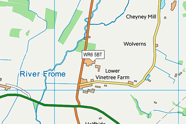 WR6 5BT map - OS VectorMap District (Ordnance Survey) WR6 5BT map - OS VectorMap District (Ordnance Survey)