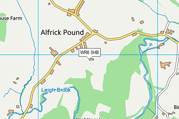 WR6 5HB map - OS VectorMap District (Ordnance Survey) WR6 5HB map - OS VectorMap District (Ordnance Survey)