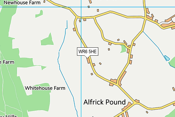 WR6 5HE map - OS VectorMap District (Ordnance Survey) WR6 5HE map - OS VectorMap District (Ordnance Survey)