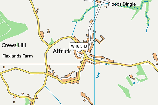 WR6 5HJ map - OS VectorMap District (Ordnance Survey) WR6 5HJ map - OS VectorMap District (Ordnance Survey)
