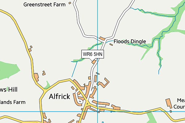 WR6 5HN map - OS VectorMap District (Ordnance Survey)