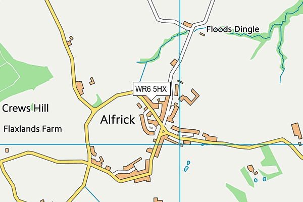 WR6 5HX map - OS VectorMap District (Ordnance Survey) WR6 5HX map - OS VectorMap District (Ordnance Survey)