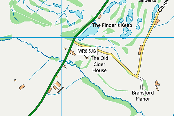 WR6 5JG map - OS VectorMap District (Ordnance Survey)