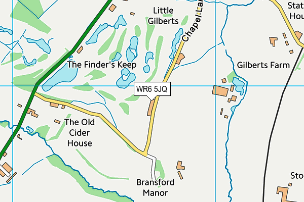 WR6 5JQ map - OS VectorMap District (Ordnance Survey)