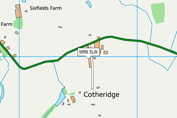 WR6 5LW map - OS VectorMap District (Ordnance Survey)
