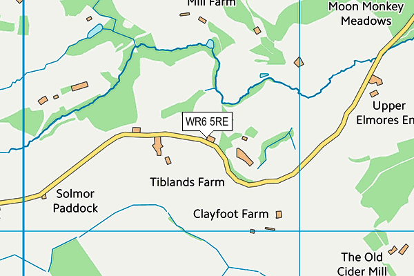 WR6 5RE map - OS VectorMap District (Ordnance Survey) WR6 5RE map - OS VectorMap District (Ordnance Survey)