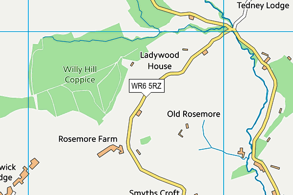 WR6 5RZ map - OS VectorMap District (Ordnance Survey) WR6 5RZ map - OS VectorMap District (Ordnance Survey)