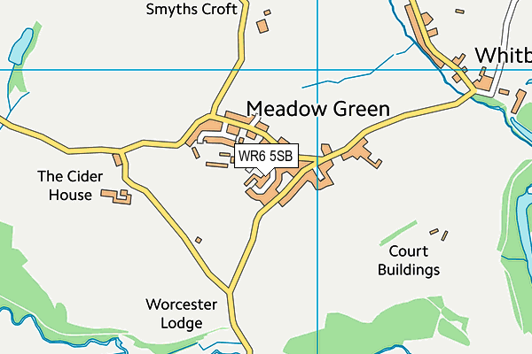 WR6 5SB map - OS VectorMap District (Ordnance Survey)