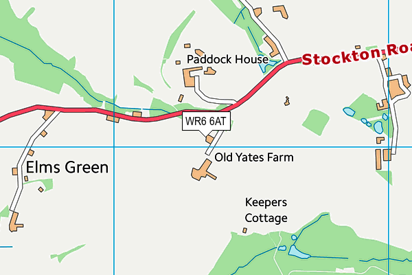 WR6 6AT map - OS VectorMap District (Ordnance Survey)