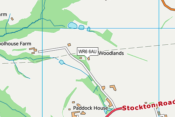 WR6 6AU map - OS VectorMap District (Ordnance Survey) WR6 6AU map - OS VectorMap District (Ordnance Survey)