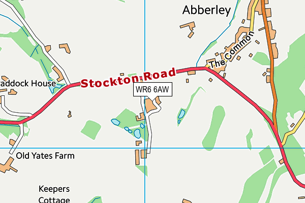 WR6 6AW map - OS VectorMap District (Ordnance Survey)