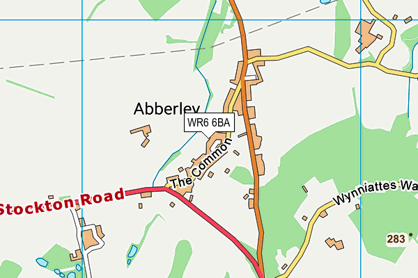 WR6 6BA map - OS VectorMap District (Ordnance Survey) WR6 6BA map - OS VectorMap District (Ordnance Survey)