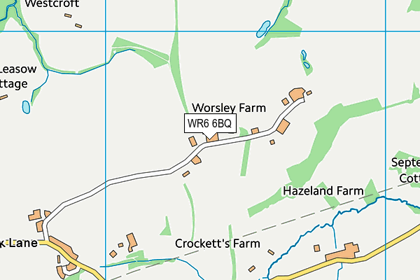 WR6 6BQ map - OS VectorMap District (Ordnance Survey) WR6 6BQ map - OS VectorMap District (Ordnance Survey)