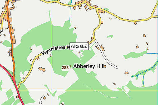 WR6 6BZ map - OS VectorMap District (Ordnance Survey)