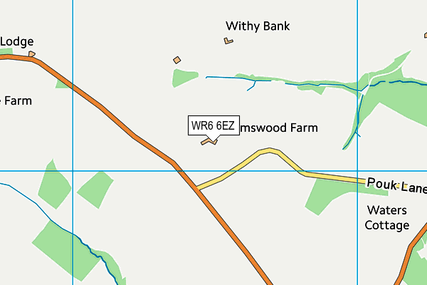 WR6 6EZ map - OS VectorMap District (Ordnance Survey) WR6 6EZ map - OS VectorMap District (Ordnance Survey)