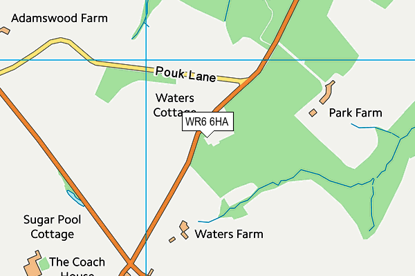 WR6 6HA map - OS VectorMap District (Ordnance Survey) WR6 6HA map - OS VectorMap District (Ordnance Survey)