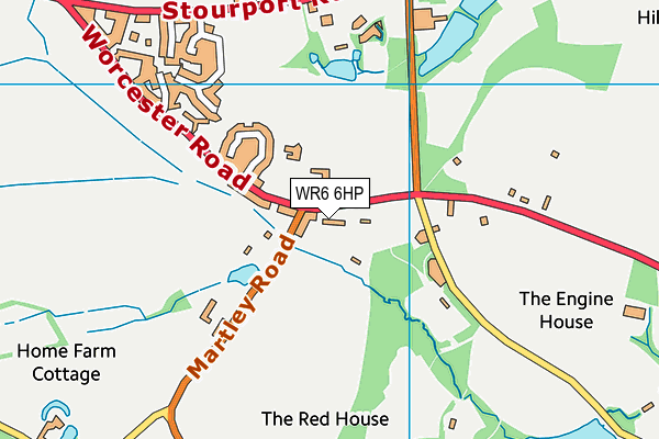 WR6 6HP map - OS VectorMap District (Ordnance Survey) WR6 6HP map - OS VectorMap District (Ordnance Survey)