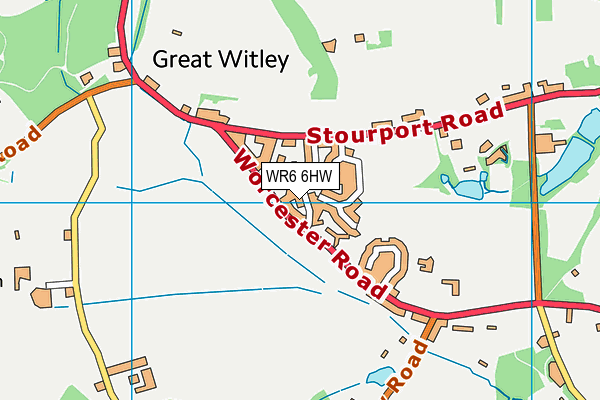 WR6 6HW map - OS VectorMap District (Ordnance Survey)