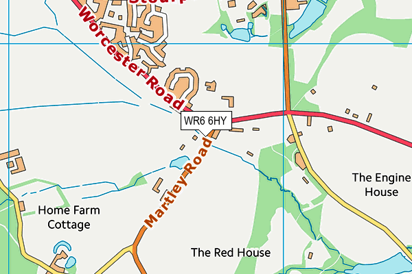 WR6 6HY map - OS VectorMap District (Ordnance Survey) WR6 6HY map - OS VectorMap District (Ordnance Survey)