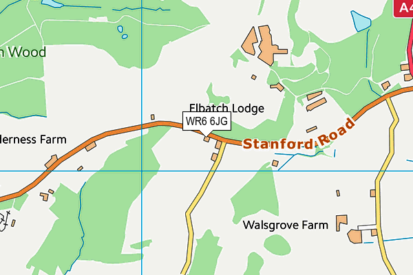 WR6 6JG map - OS VectorMap District (Ordnance Survey)