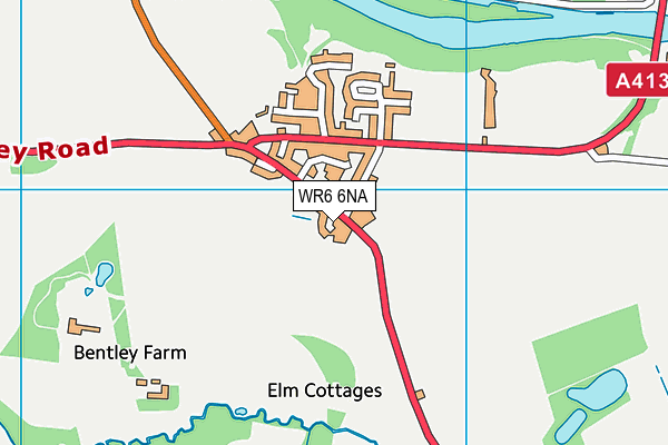 WR6 6NA map - OS VectorMap District (Ordnance Survey)