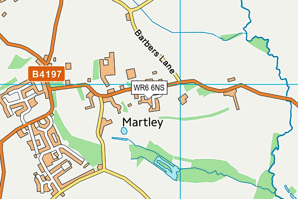 WR6 6NS map - OS VectorMap District (Ordnance Survey)