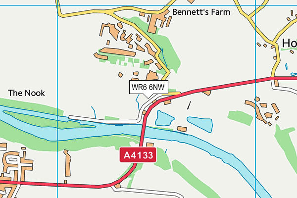 WR6 6NW map - OS VectorMap District (Ordnance Survey)