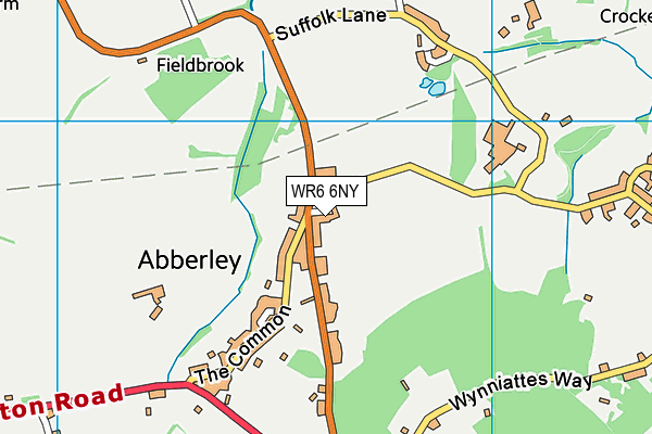 WR6 6NY map - OS VectorMap District (Ordnance Survey) WR6 6NY map - OS VectorMap District (Ordnance Survey)