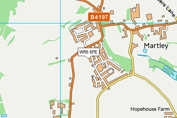 WR6 6PE map - OS VectorMap District (Ordnance Survey) WR6 6PE map - OS VectorMap District (Ordnance Survey)