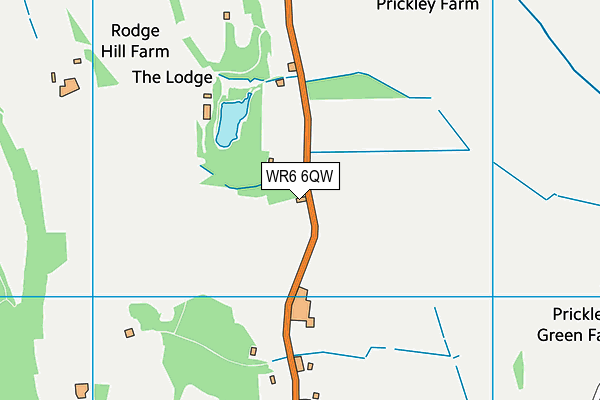 WR6 6QW map - OS VectorMap District (Ordnance Survey) WR6 6QW map - OS VectorMap District (Ordnance Survey)