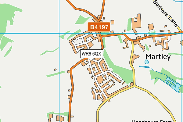 WR6 6QX map - OS VectorMap District (Ordnance Survey) WR6 6QX map - OS VectorMap District (Ordnance Survey)