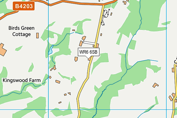 WR6 6SB map - OS VectorMap District (Ordnance Survey) WR6 6SB map - OS VectorMap District (Ordnance Survey)