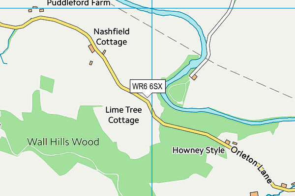 WR6 6SX map - OS VectorMap District (Ordnance Survey) WR6 6SX map - OS VectorMap District (Ordnance Survey)