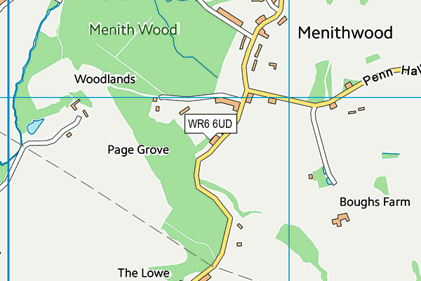 WR6 6UD map - OS VectorMap District (Ordnance Survey)