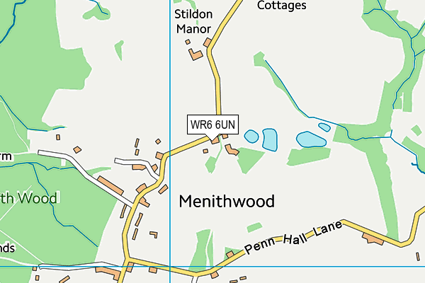 WR6 6UN map - OS VectorMap District (Ordnance Survey) WR6 6UN map - OS VectorMap District (Ordnance Survey)