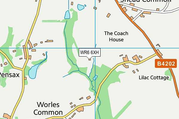 WR6 6XH map - OS VectorMap District (Ordnance Survey) WR6 6XH map - OS VectorMap District (Ordnance Survey)