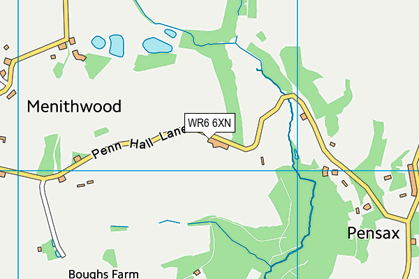 WR6 6XN map - OS VectorMap District (Ordnance Survey) WR6 6XN map - OS VectorMap District (Ordnance Survey)
