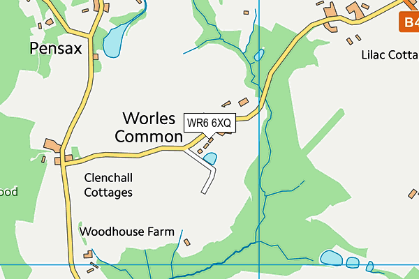 WR6 6XQ map - OS VectorMap District (Ordnance Survey) WR6 6XQ map - OS VectorMap District (Ordnance Survey)