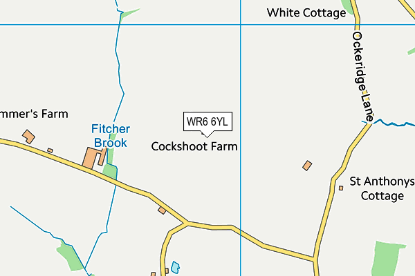 WR6 6YL map - OS VectorMap District (Ordnance Survey) WR6 6YL map - OS VectorMap District (Ordnance Survey)