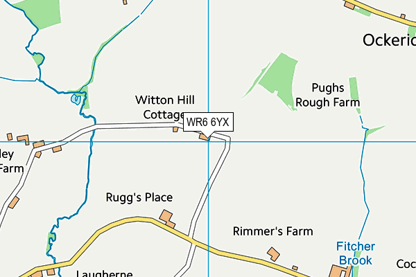 WR6 6YX map - OS VectorMap District (Ordnance Survey)
