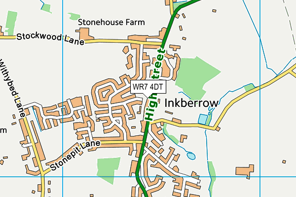 WR7 4DT map - OS VectorMap District (Ordnance Survey)