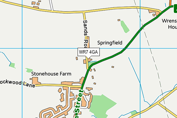 WR7 4GA map - OS VectorMap District (Ordnance Survey)