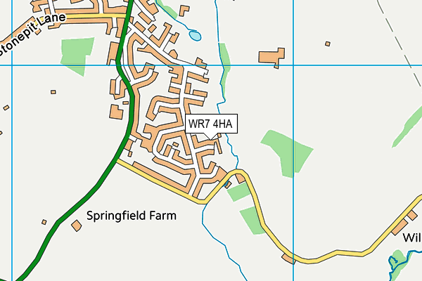 WR7 4HA map - OS VectorMap District (Ordnance Survey)