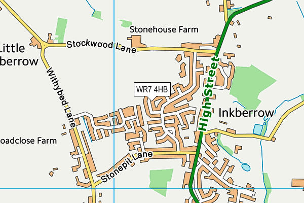 WR7 4HB map - OS VectorMap District (Ordnance Survey)