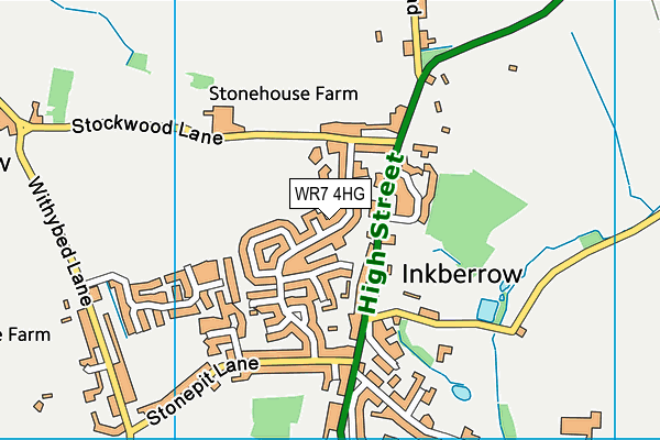 WR7 4HG map - OS VectorMap District (Ordnance Survey)