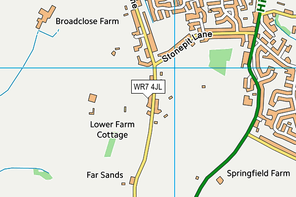 WR7 4JL map - OS VectorMap District (Ordnance Survey) WR7 4JL map - OS VectorMap District (Ordnance Survey)