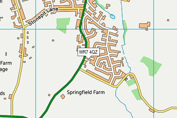 WR7 4QZ map - OS VectorMap District (Ordnance Survey) WR7 4QZ map - OS VectorMap District (Ordnance Survey)
